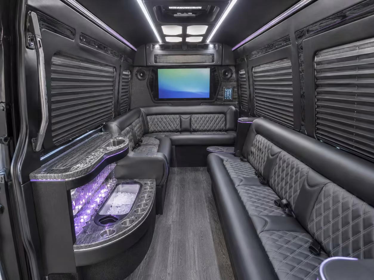 14 passenger sprinter limousine interior