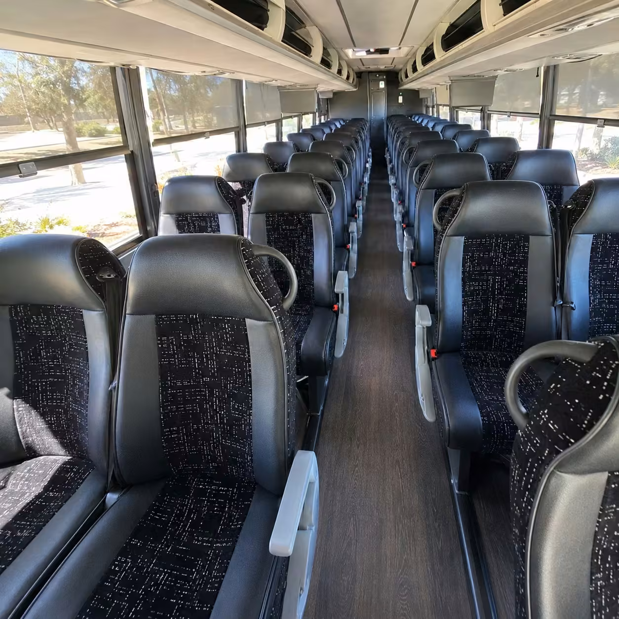 40 56 passenger charter bus interior