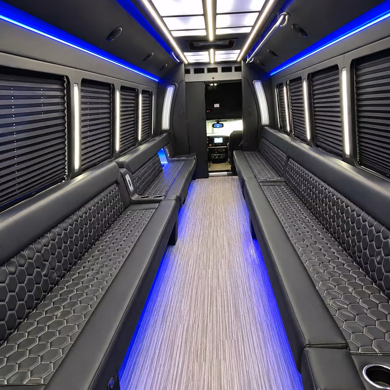 50 passenger party bus interior