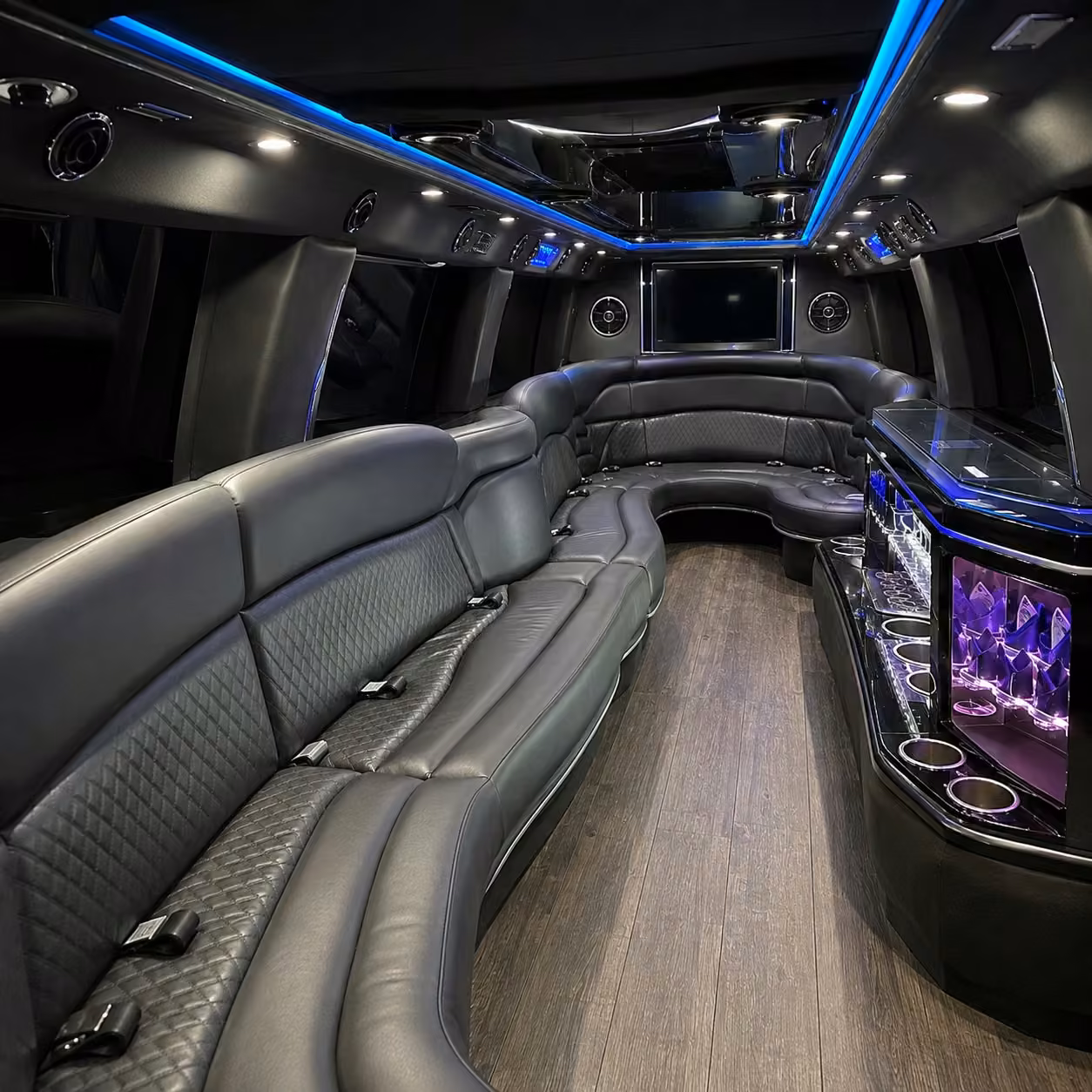 hummer limo inside